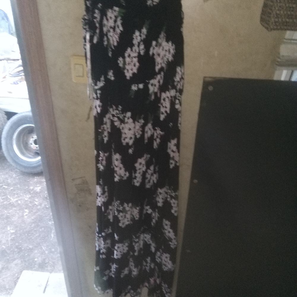 True Destiny Black Strapless Maxi Dress